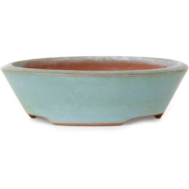 Vaso bonsai rotondo blu di Eime Yozan - 102 x 102 x 30 mm