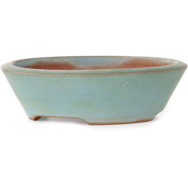 Runder blauer Bonsai-Topf von Eime Yozan – 102 x 102 x 30 mm