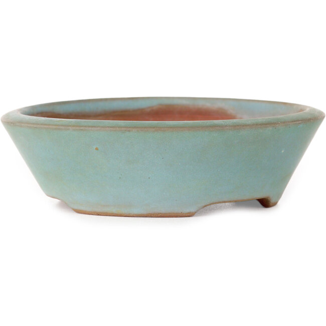 Pot à bonsaï rond bleu par Eime Yozan - 102 x 102 x 30 mm