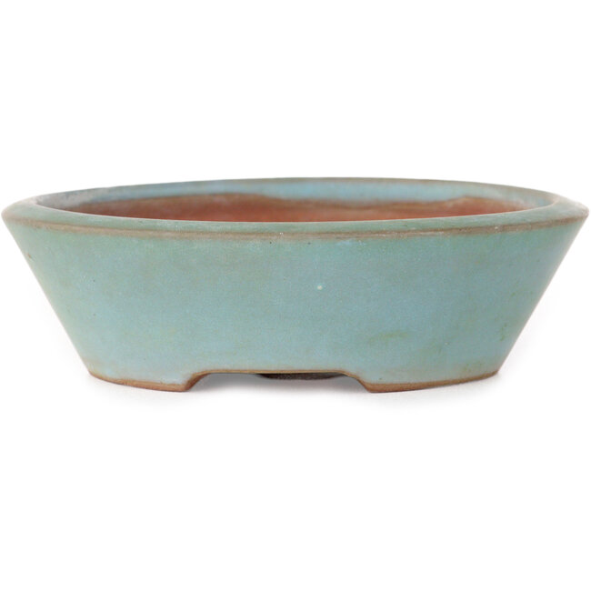 Runder blauer Bonsai-Topf von Eime Yozan – 102 x 102 x 30 mm