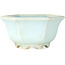 Pot à bonsaï hexagonal bleu de Shoseki - 130 x 130 x 67 mm