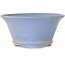 Vaso bonsai rotondo blu di Shoseki - 112 x 112 x 57 mm