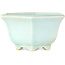 Hexagonal blue bonsai pot by Shoseki - 130 x 130 x 67 mm