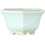 Pot à bonsaï hexagonal bleu de Shoseki - 130 x 130 x 67 mm