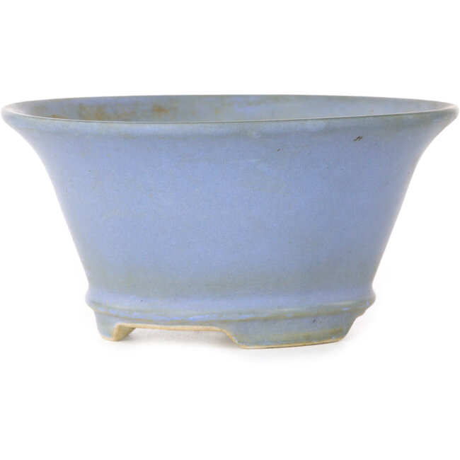 Pot à bonsaï rond bleu de Shoseki - 112 x 112 x 57 mm