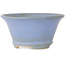 Pot à bonsaï rond bleu de Shoseki - 112 x 112 x 57 mm