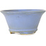 Round blue bonsai pot by Shoseki - 112 x 112 x 57 mm