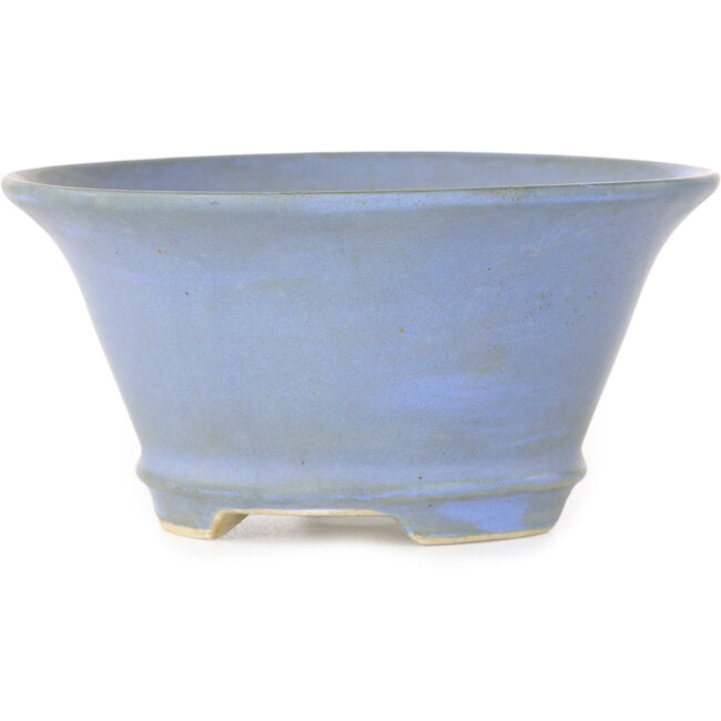 Pot à bonsaï rond bleu de Shoseki - 112 x 112 x 57 mm