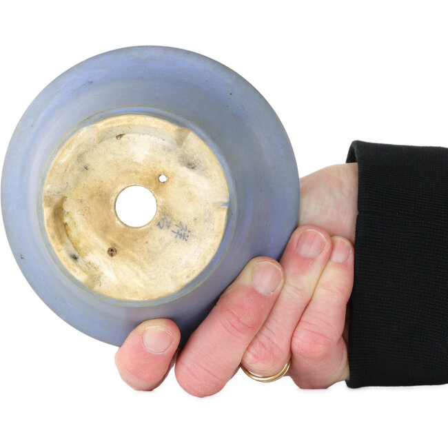 Maceta redonda azul para bonsái de Shoseki - 112 x 112 x 57 mm