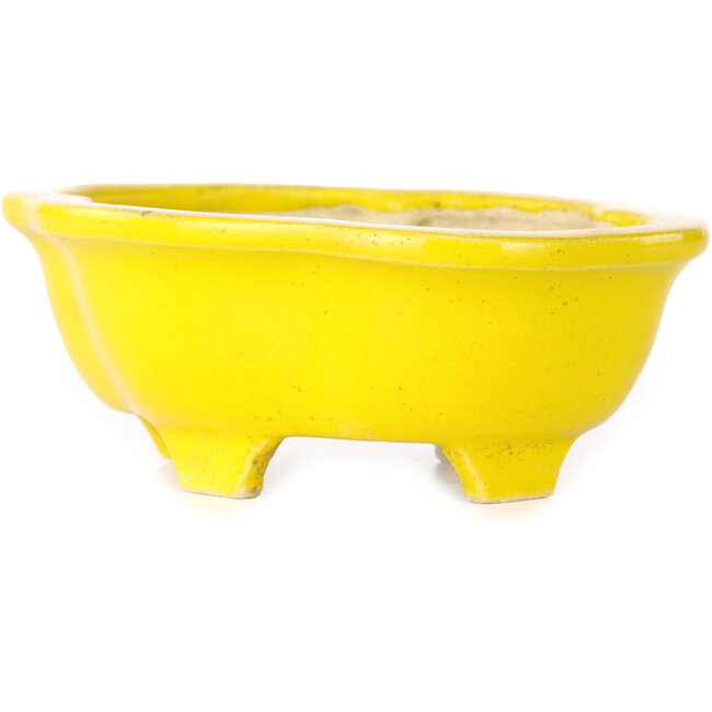 Pot à bonsaï jaune Mokko - 117 x 97 x 43 mm