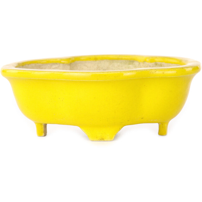 Pot à bonsaï jaune Mokko - 117 x 97 x 43 mm