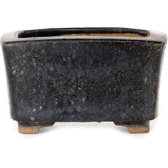 Rechthoekige donkerblauwe bonsaipot - 85 x 72 x 50 mm