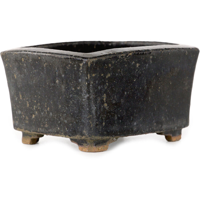 Rechteckiger, dunkelblauer Bonsai-Topf – 85 x 72 x 50 mm