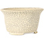 Ronde witte craquelé bonsaipot van Kotobuki (Bonsa) - 105 x 105 x 60 mm