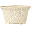 Maceta redonda para bonsái craquelé blanca de Kotobuki (Bonsa) - 105 x 105 x 60 mm