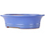 Ovale blauwe bonsaipot van Seizan (Reihou, Kataoka Katsushi, meester Seizan oven) - 285 x 245 x 78 mm