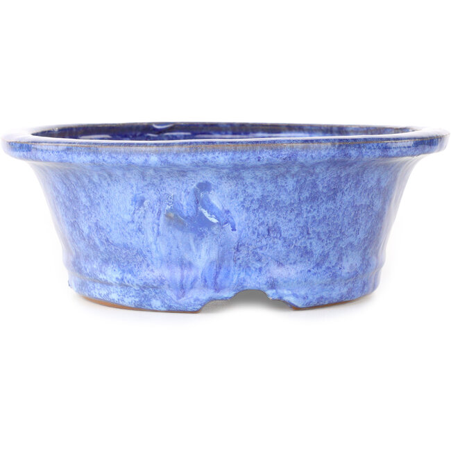 Ovaler blauer Bonsai-Topf von Shuhou – 253 x 208 x 75 mm