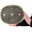 Pot à bonsaï ovale blanc cassé de Koyou - 297 x 242 x 33 mm