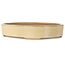 Ovale gebroken witte bonsaipot van Seizan (Reihou, Kataoka Katsushi, meester Seizan oven) - 285 x 217 x 50 mm
