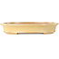 Ovaler, cremefarbener Bonsaitopf von Seizan (Reihou, Kataoka Katsushi, Meister Seizan-Ofen) – 320 x 250 x 52 mm