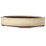 Ovale, gebroken witte bonsaipot van Yamaaki - 265 x 205 x 43 mm