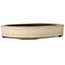 Ovaler, cremefarbener Bonsai-Topf von Yamaaki – 265 x 205 x 43 mm