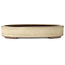 Ovale, gebroken witte bonsaipot van Yamaaki - 265 x 205 x 43 mm