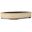 Maceta ovalada para bonsái en color blanco roto de Yamaaki - 265 x 205 x 43 mm