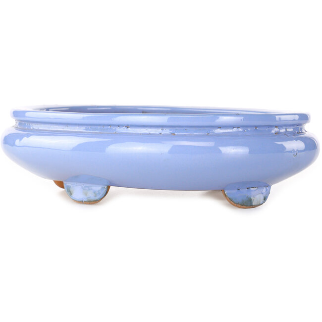 Ovale blauwe bonsaipot van Itouen - 285 x 215 x 72 mm