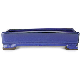  Tosui Pot à bonsaï rectangulaire bleu de 203 mm de diamètre, de la marque Tosui, Japon.