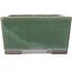 Pot à bonsaï rectangulaire vert de Yamaaki - 193 x 155 x 82 mm