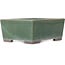 Rectangular green bonsai pot by Yamaaki - 193 x 155 x 82 mm