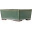 Rectangular green bonsai pot by Yamaaki - 193 x 155 x 82 mm