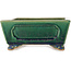 Maceta rectangular verde para bonsái de Ikkou - 235 x 177 x 77 mm
