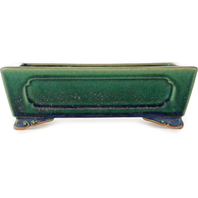 Rechteckiger grüner Bonsai-Topf von Ikkou – 235 x 177 x 77 mm