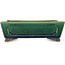 Rectangular green bonsai pot by Ikkou - 235 x 177 x 77 mm