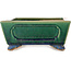Pot à bonsaï rectangulaire vert par Ikkou - 235 x 177 x 77 mm