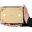 Rectangular green bonsai pot by Ikkou - 235 x 177 x 77 mm