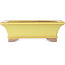 Maceta rectangular amarilla para bonsái de Seizan (Reihou, Kataoka Katsushi, maestro del horno Seizan) - 213 x 163 x 68 mm