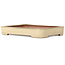 Rechthoekige gebroken witte bonsaipot van Seizan (Reihou, Kataoka Katsushi, meester Seizan oven) - 255 x 178 x 37 mm