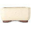 Rectangular off-white bonsai pot by Yamaaki - 240 x 190 x 90 mm