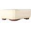 Rectangular off-white bonsai pot by Yamaaki - 240 x 190 x 90 mm