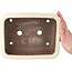 Rectangular off-white bonsai pot by Yamaaki - 240 x 190 x 90 mm