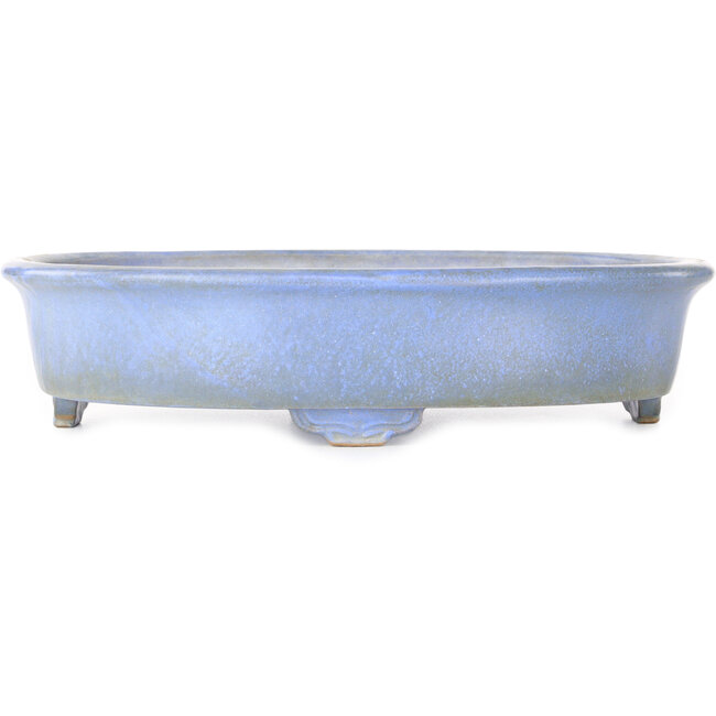 Maceta ovalada azul para bonsái de Wabachi - 312 x 227 x 72 mm