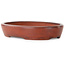 Oval unglazed bonsai pot by Nakawatari - 190 x 140 x 35 mm