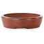 Oval unglazed bonsai pot by Nakawatari - 190 x 140 x 35 mm
