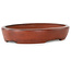 Oval unglazed bonsai pot by Nakawatari - 190 x 140 x 35 mm
