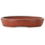 Oval unglazed bonsai pot by Nakawatari - 190 x 140 x 35 mm