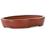 Pot à bonsaï ovale non émaillé de Nakawatari - 190 x 140 x 35 mm