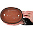 Oval unglazed bonsai pot by Nakawatari - 190 x 140 x 35 mm